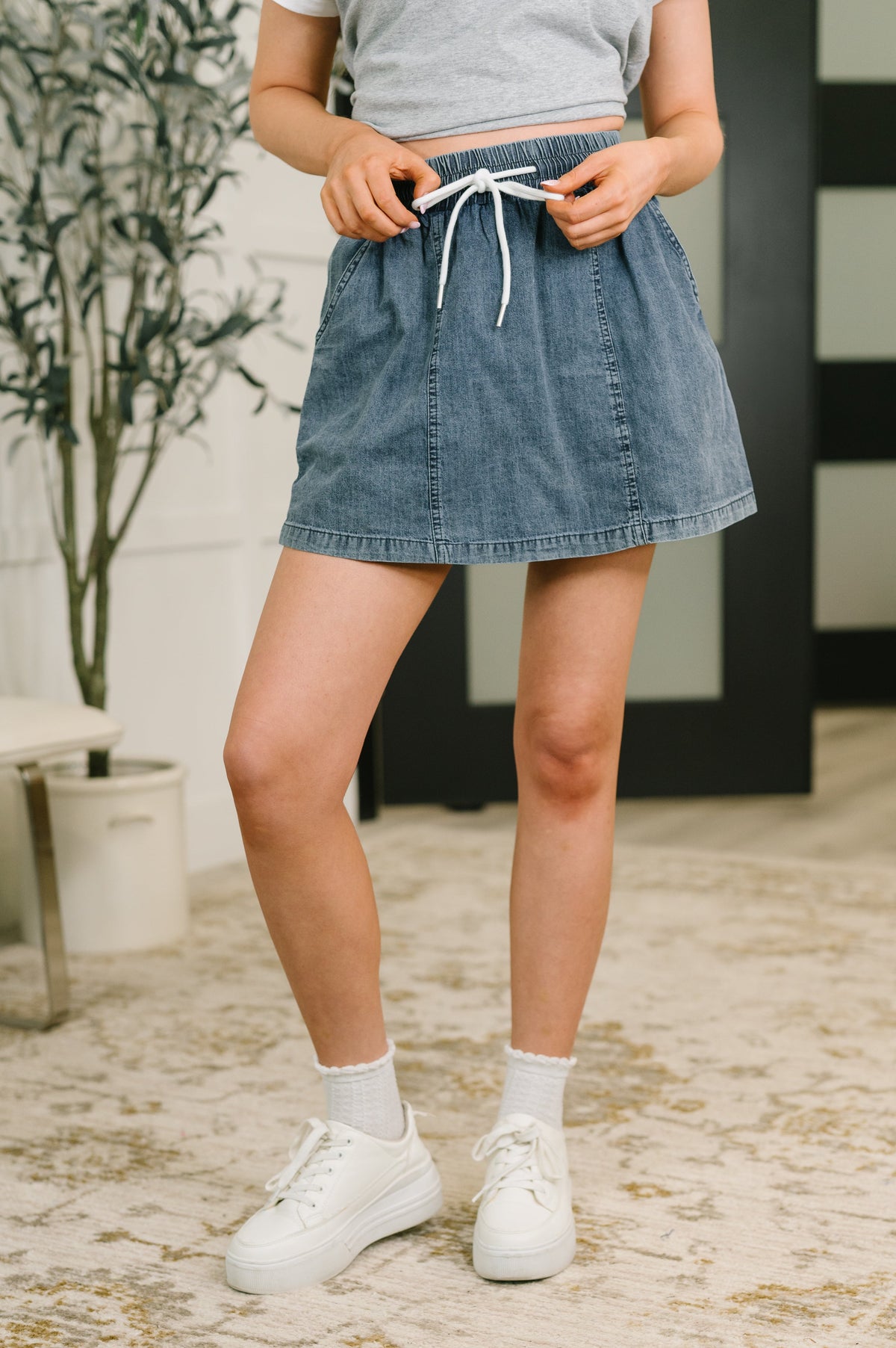 Haptics I'd Like to See You Try High Waisted Skort Large Skorts