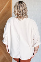 White Birch Ivory Thoughts Chenille Blouse Tops