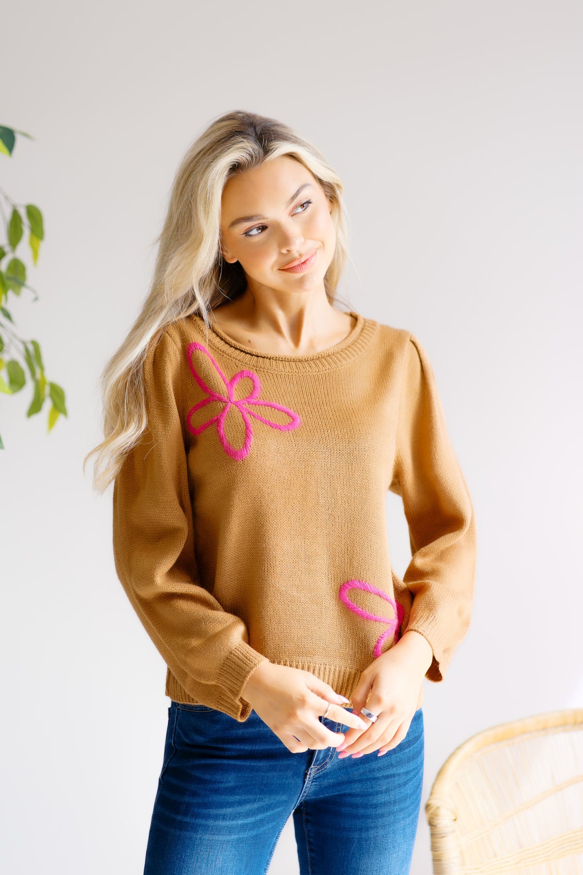 White Birch Falling for Florals Top 3X Tops