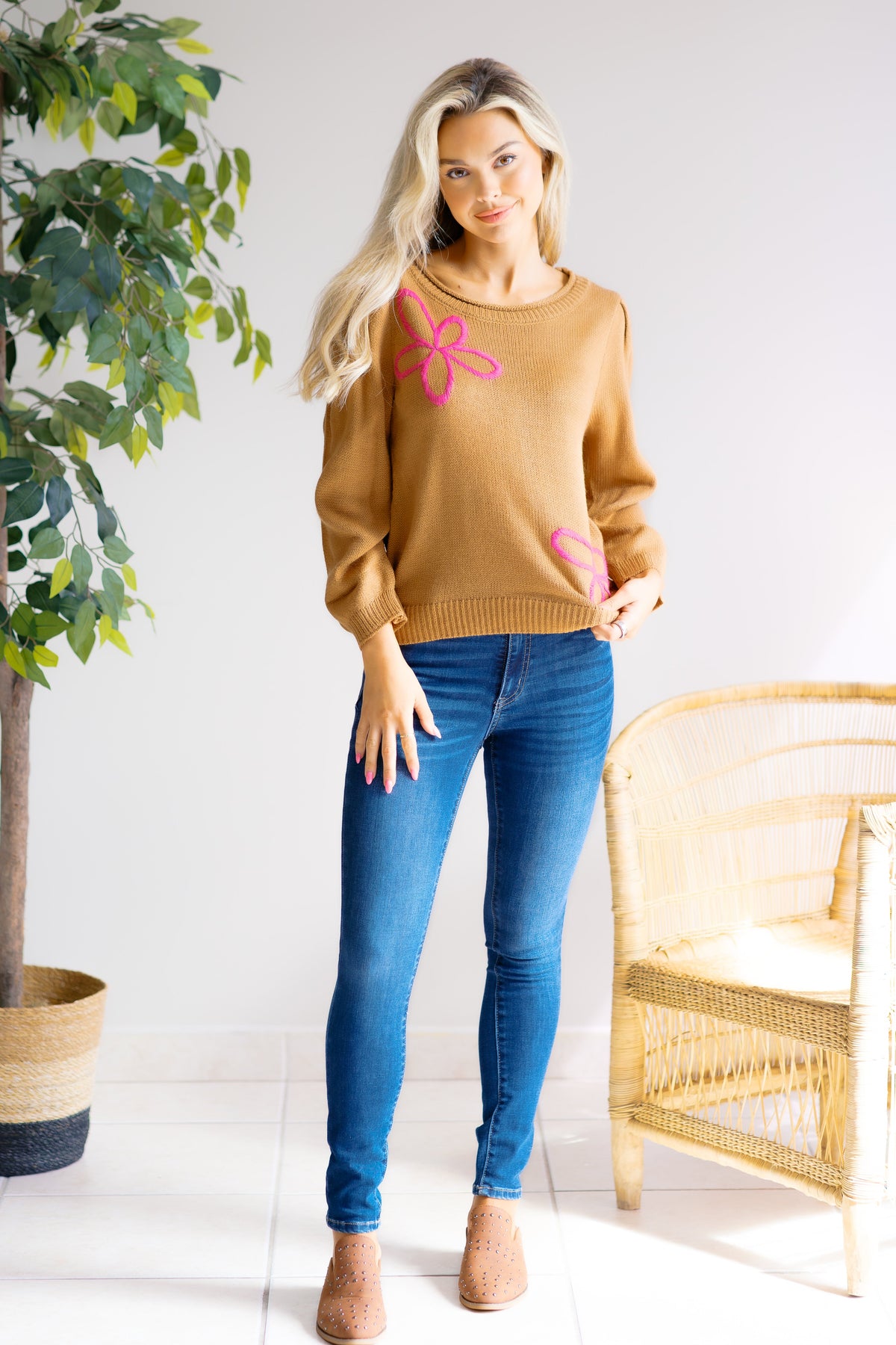 White Birch Falling for Florals Top Tops
