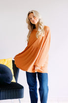 Heimish Pumpkin Charm Peplum Tops