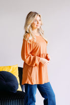 Heimish Pumpkin Charm Peplum Tops