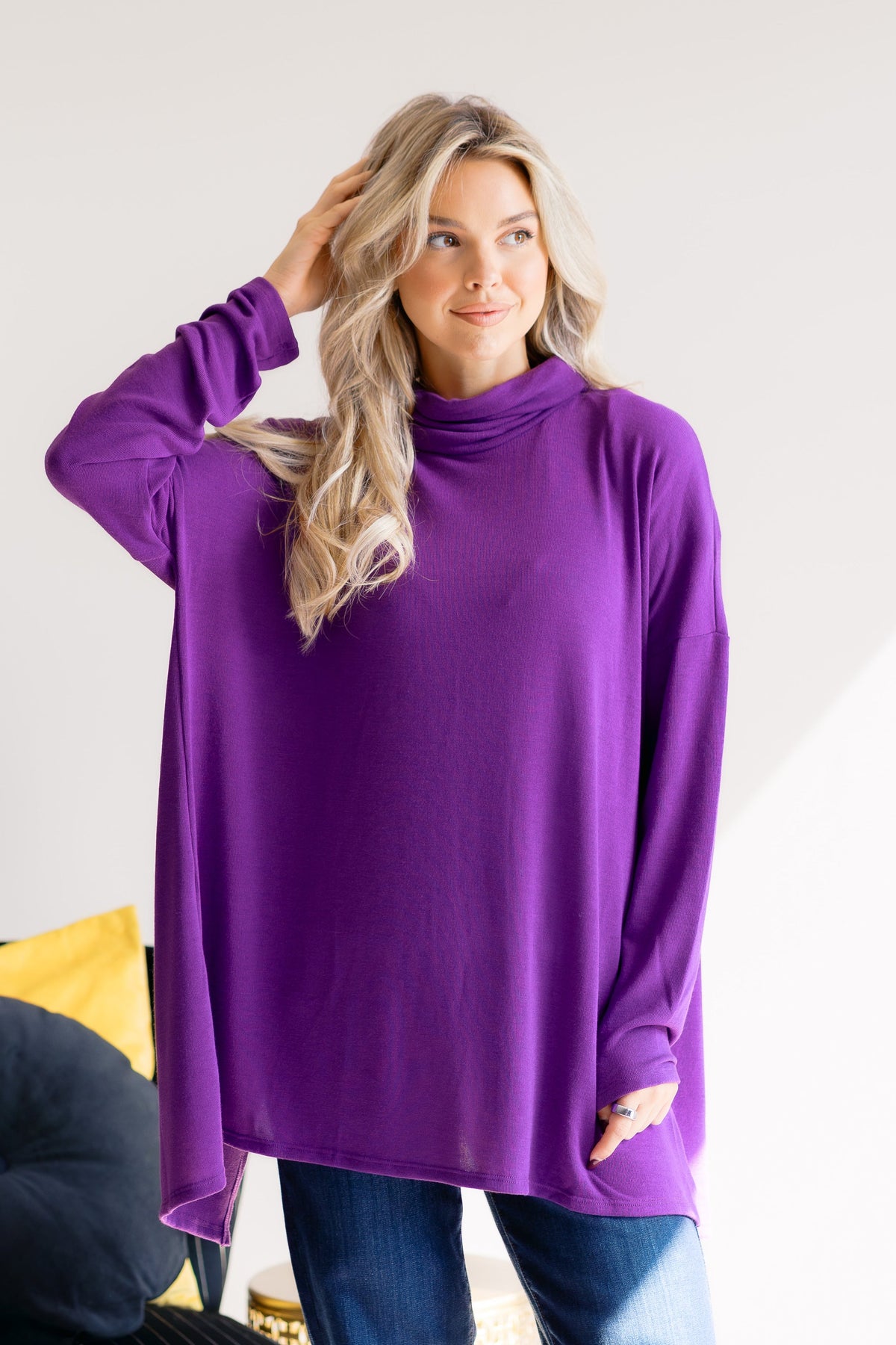 Dear Scarlett Charmed in Chic Purple Pullover