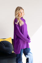 Dear Scarlett Charmed in Chic Purple Pullover