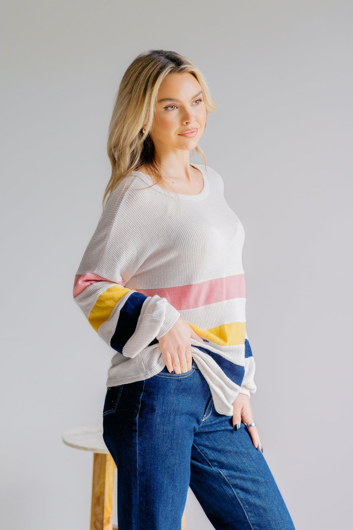 Hailey & Co Radiant Skies Striped Pullover