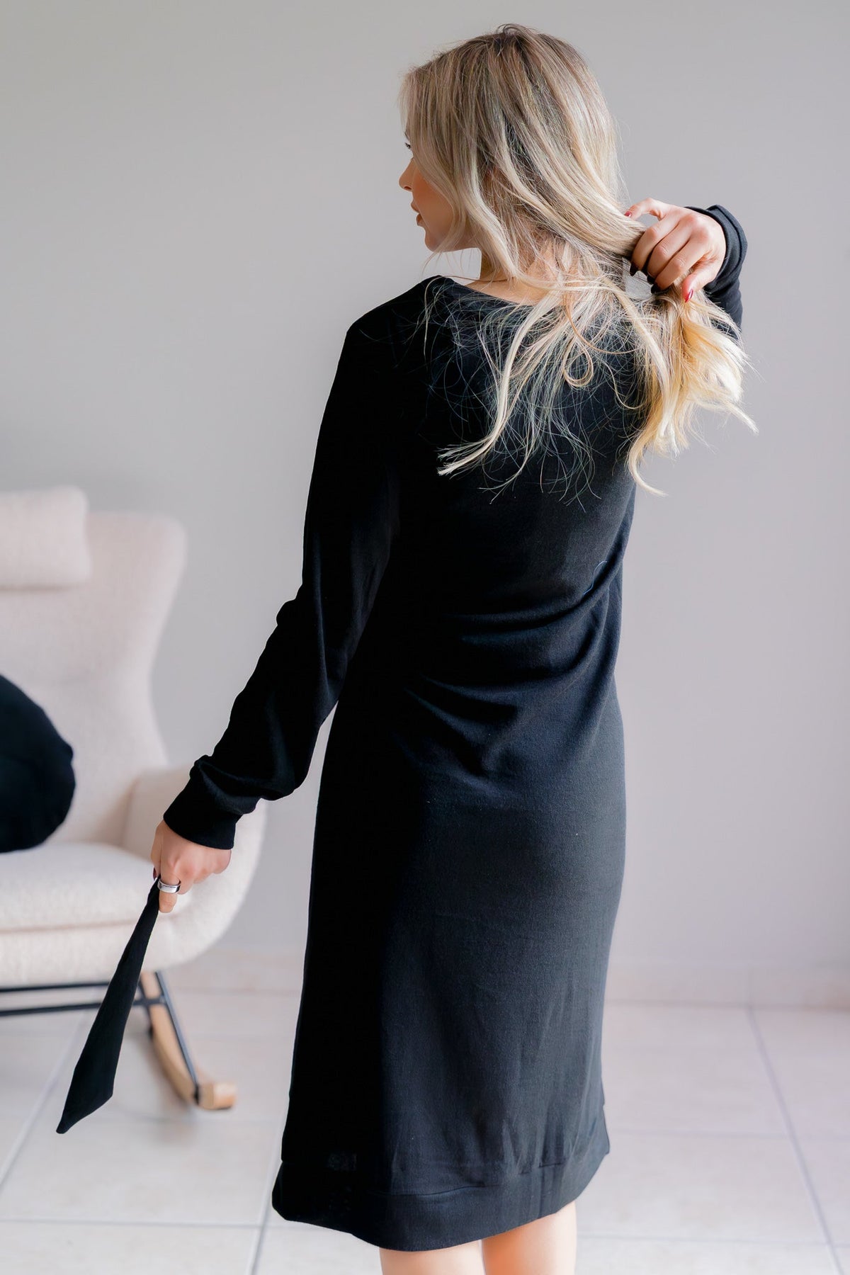 Dear Scarlett Midnight Mistletoe Hacci Knit Tunic Dress