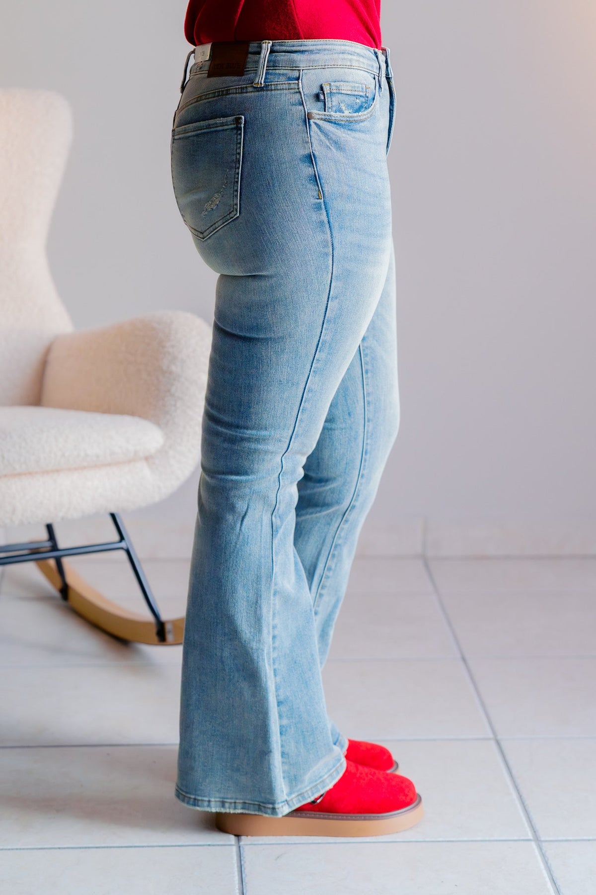Judy Blue Snowy Pines Flare Jeans Judy Blue
