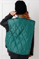 Haptics Layering Queen Quilted Puffer Vest in Hunter Green Layers