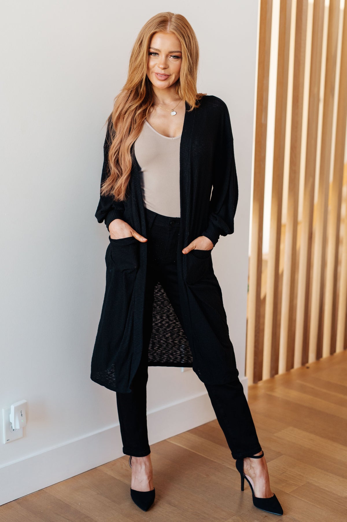 Sew in Love Lengths You'll Go Duster Cardigan in Black Layers