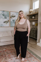 Cotton Bleu Love Me Dearly High Waisted Pants in Black Bottoms