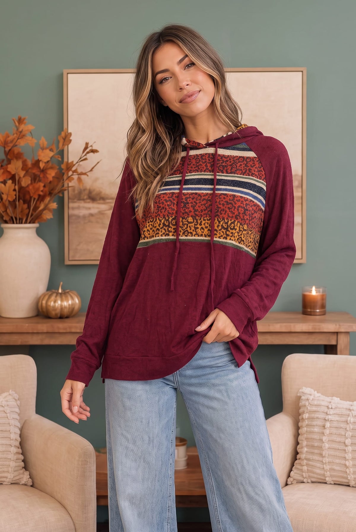 Favorite Hoodie in Burgundy Tops