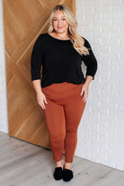 Dear Scarlett Magic Ankle Crop Skinny Pants in Rust Pants