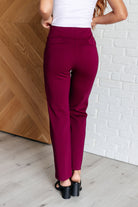 Dear Scarlett Magic Straight Pants in Wine Pants