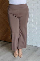 Dear Scarlett Magic Wide Leg Crop Pants in Dark Mocha Pants