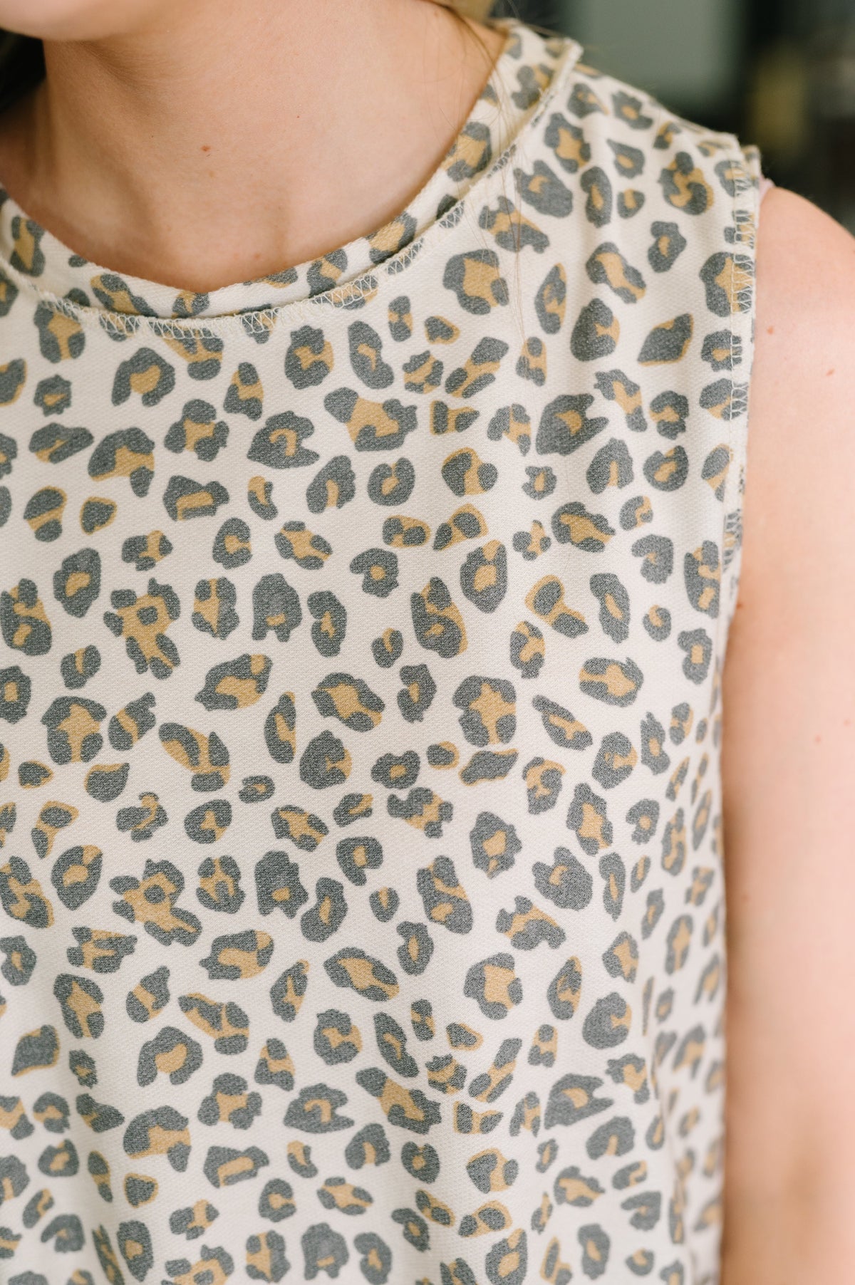 Haptics Mischievous Mind Leopard Print Tank Tops