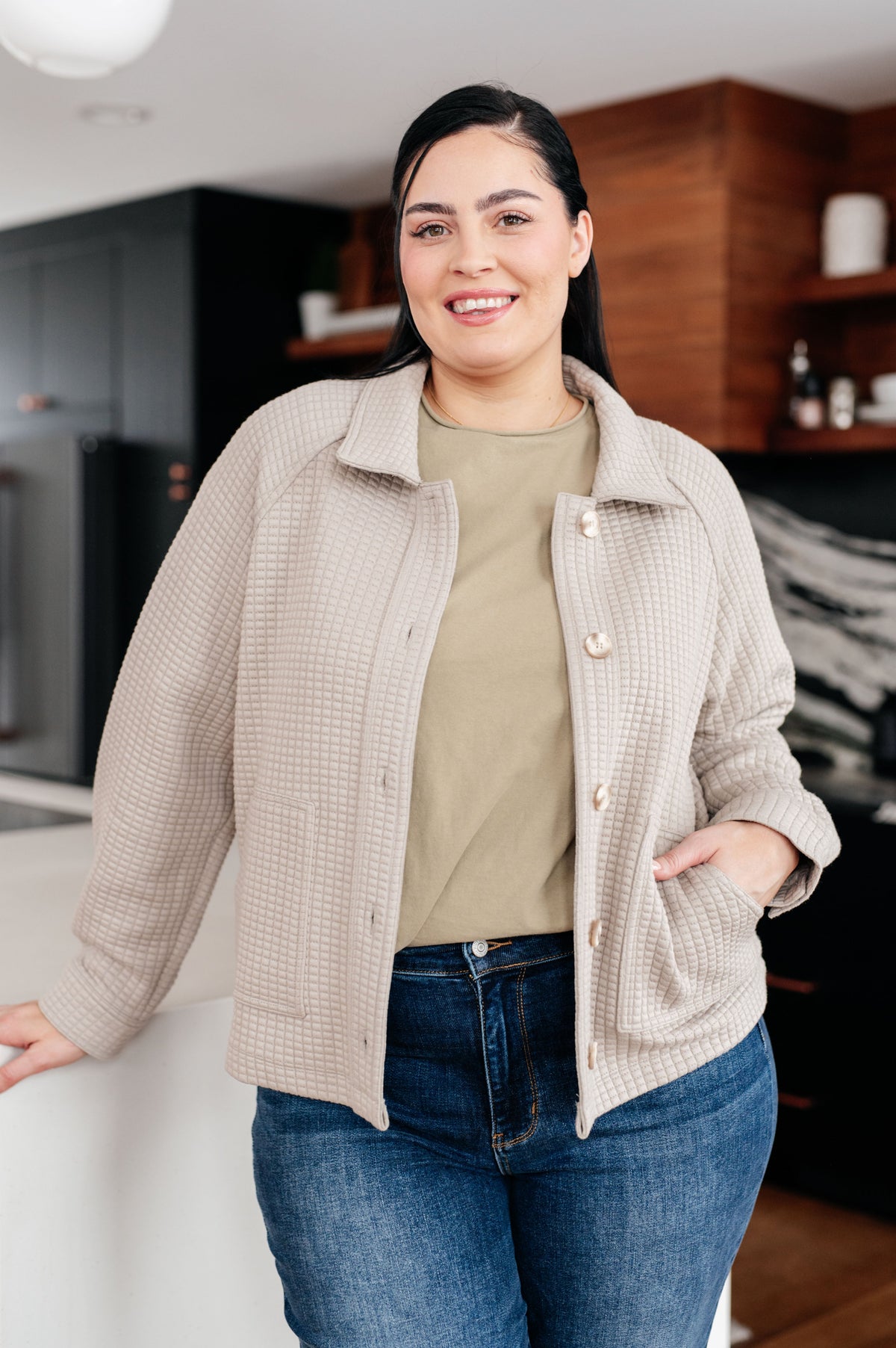 Mittoshop My Best Offer Quilted Texture Shacket Layers