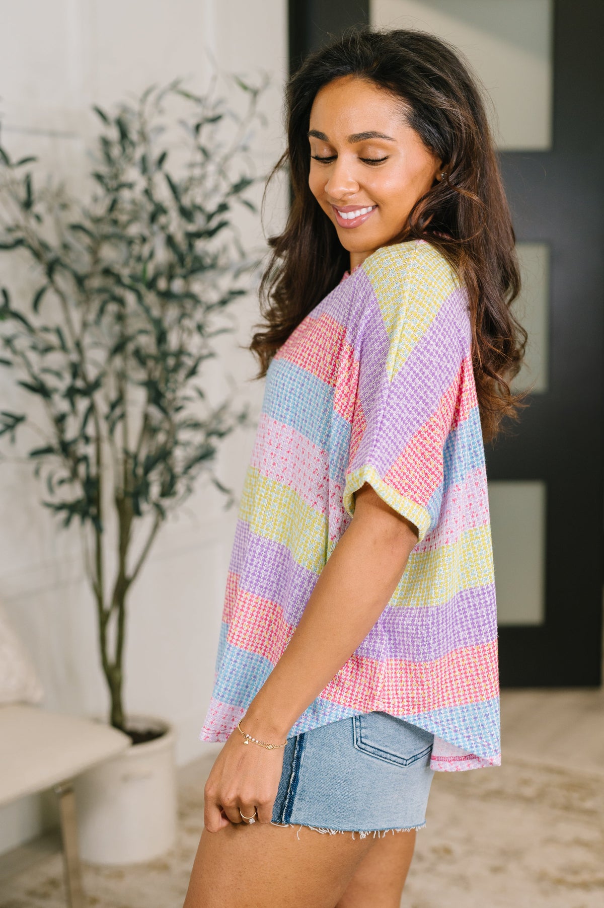 Haptics Never Been So Sure Textured Top Tops