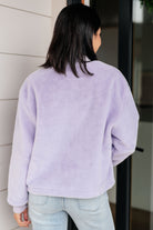 Bibi Not to Mention Faux Fur Zip Up Bomber Jacket in Lavender Layers