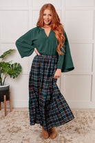 Jodifl Plaid Perfection Maxi Skirt Bottoms