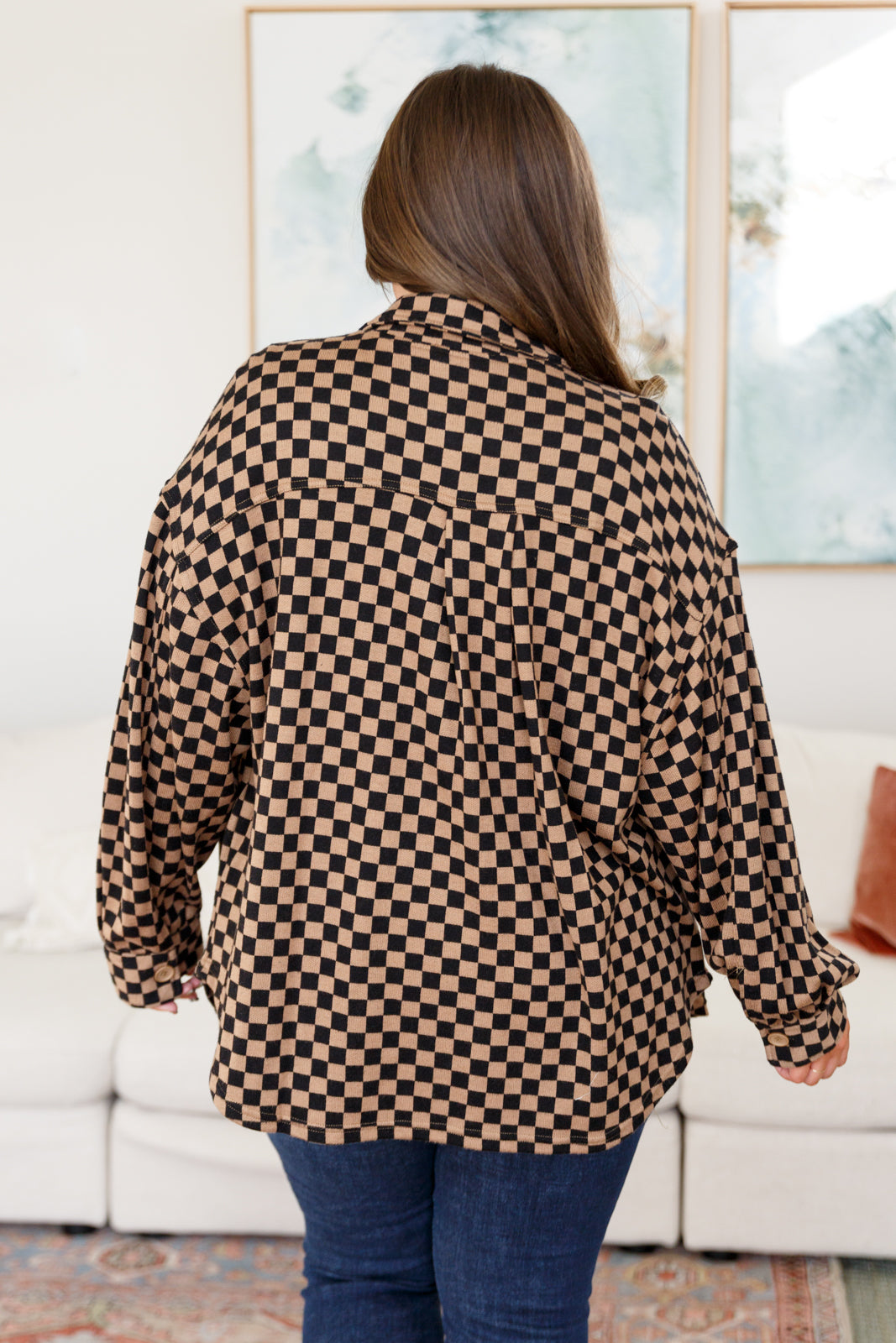 Very J Safe Secrets Checkered Shacket Jackets