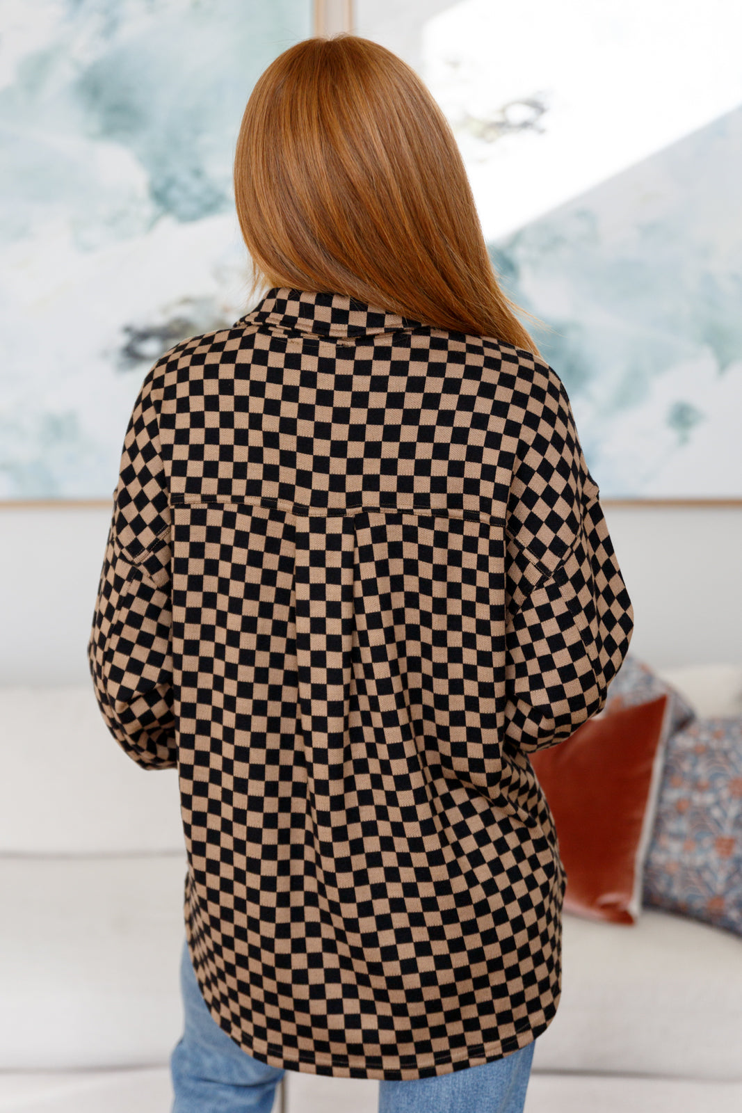 Very J Safe Secrets Checkered Shacket Jackets