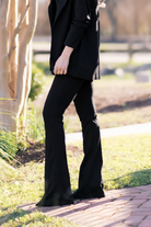 Dear Scarlett Magic High Waisted Kick Black Flares