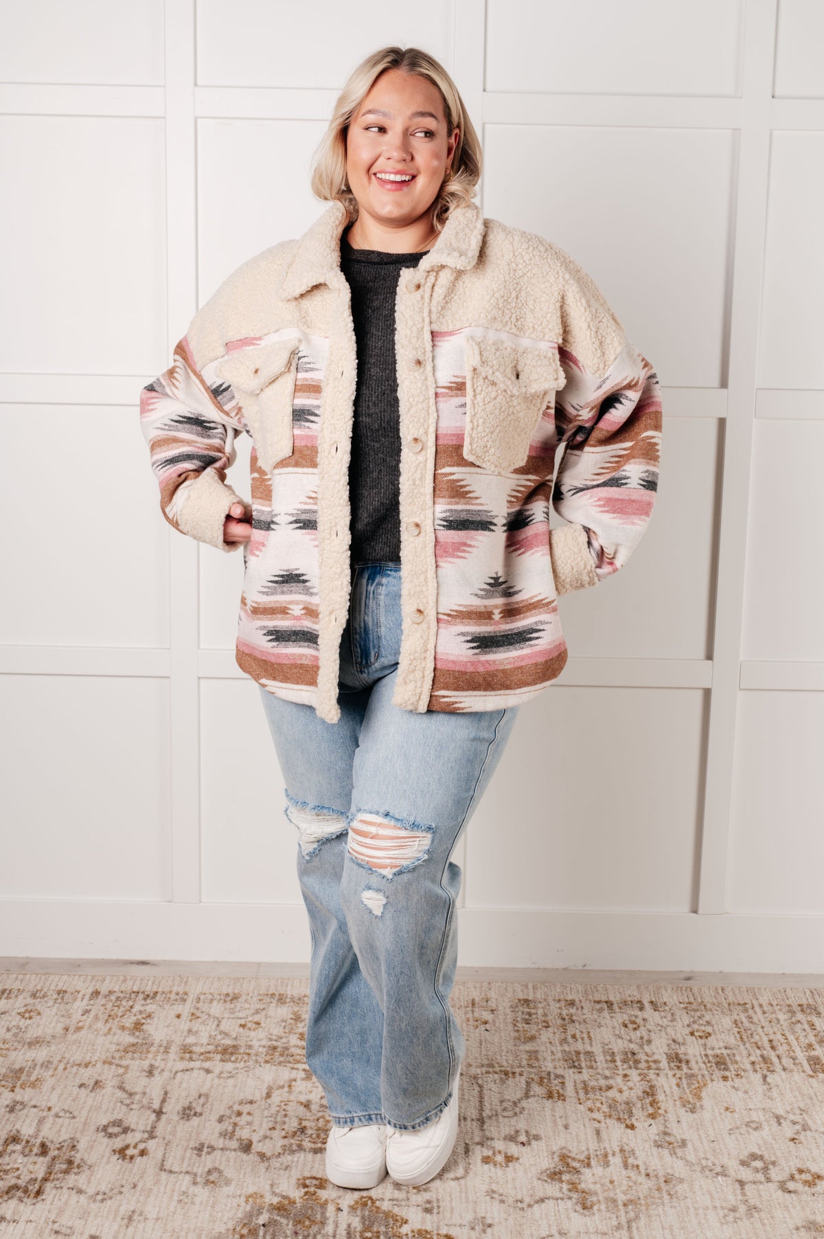 Very J Sedona Sunset Shacket Jackets
