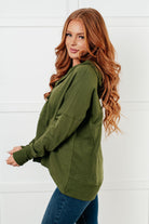 Haptics Simple Snug Snap Hooded Pullover Tops