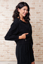 White Birth Sky of Only Clouds Zip Up in Black Layers