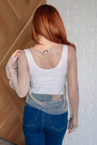 White Birch Something to Love Mesh Top Tops