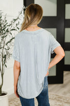 Zenana Sunday's Bestie Mineral Wash Top in Light Grey Womens