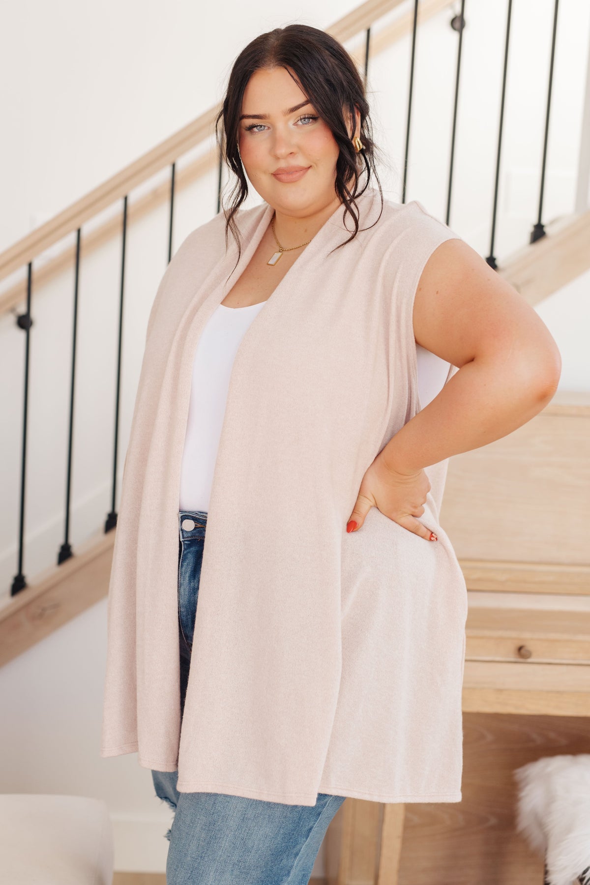 White Birch Surely a Win Sleeveless Cardigan Layers