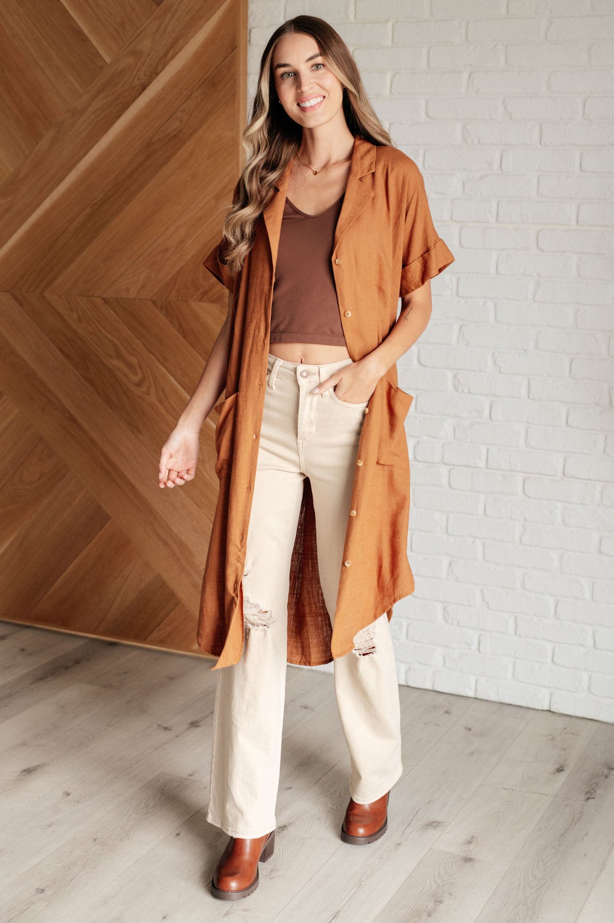 Jodifl Sure to Be Great Shirt Dress Dresses