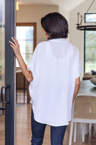 Jodifl Sweet Simplicity Button Down Blouse in White Tops