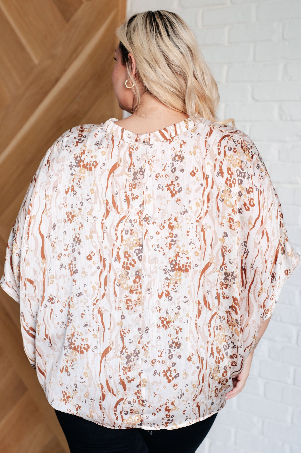Emily Wonder Take a Chance Mixed Print Top Shirts & Tops