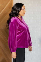 Jodifl The Best Policy Velvet Balloon Sleeve Top Shirts & Tops