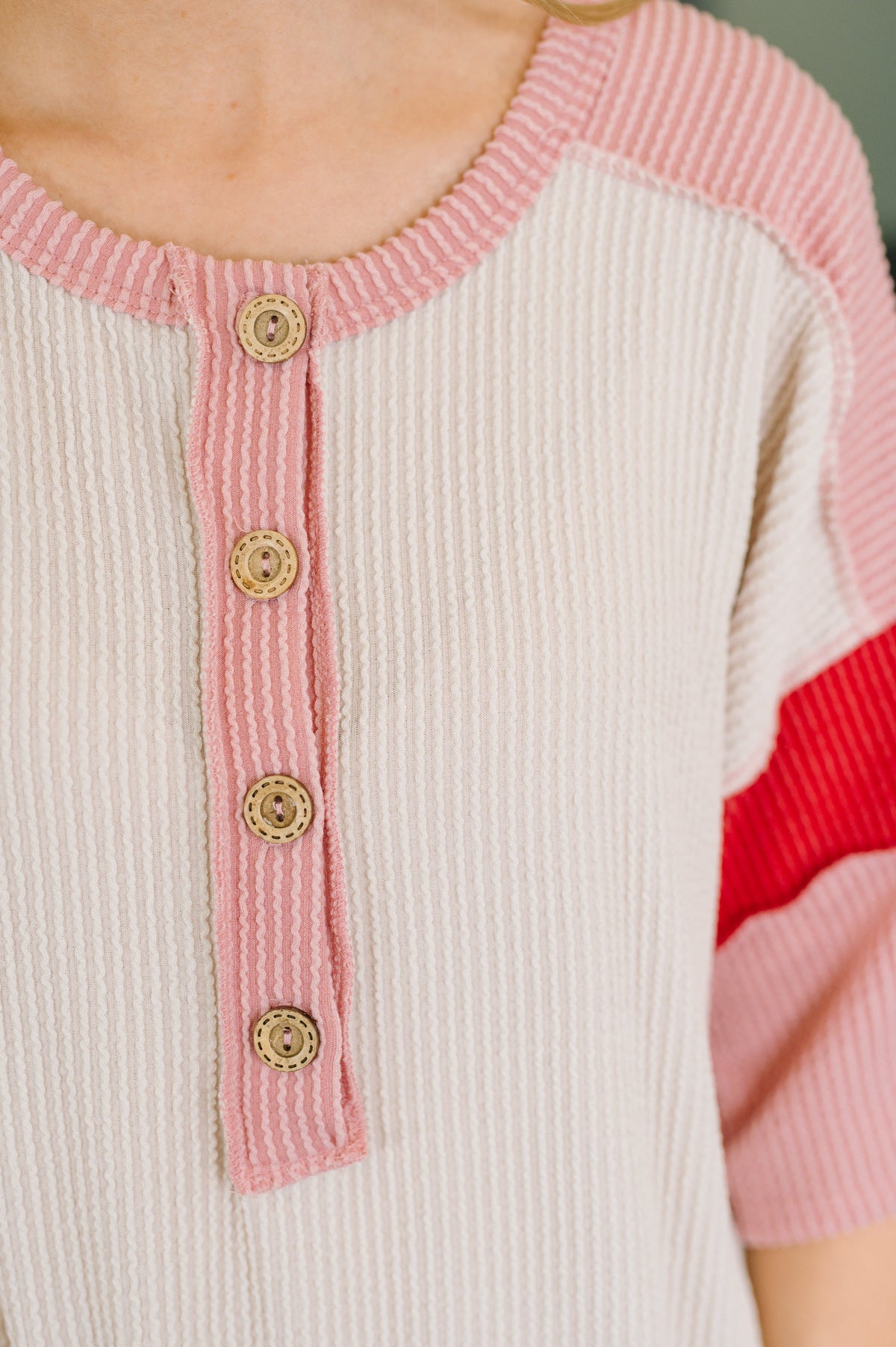 Heimish This I Know Henley Contrast Top Tops
