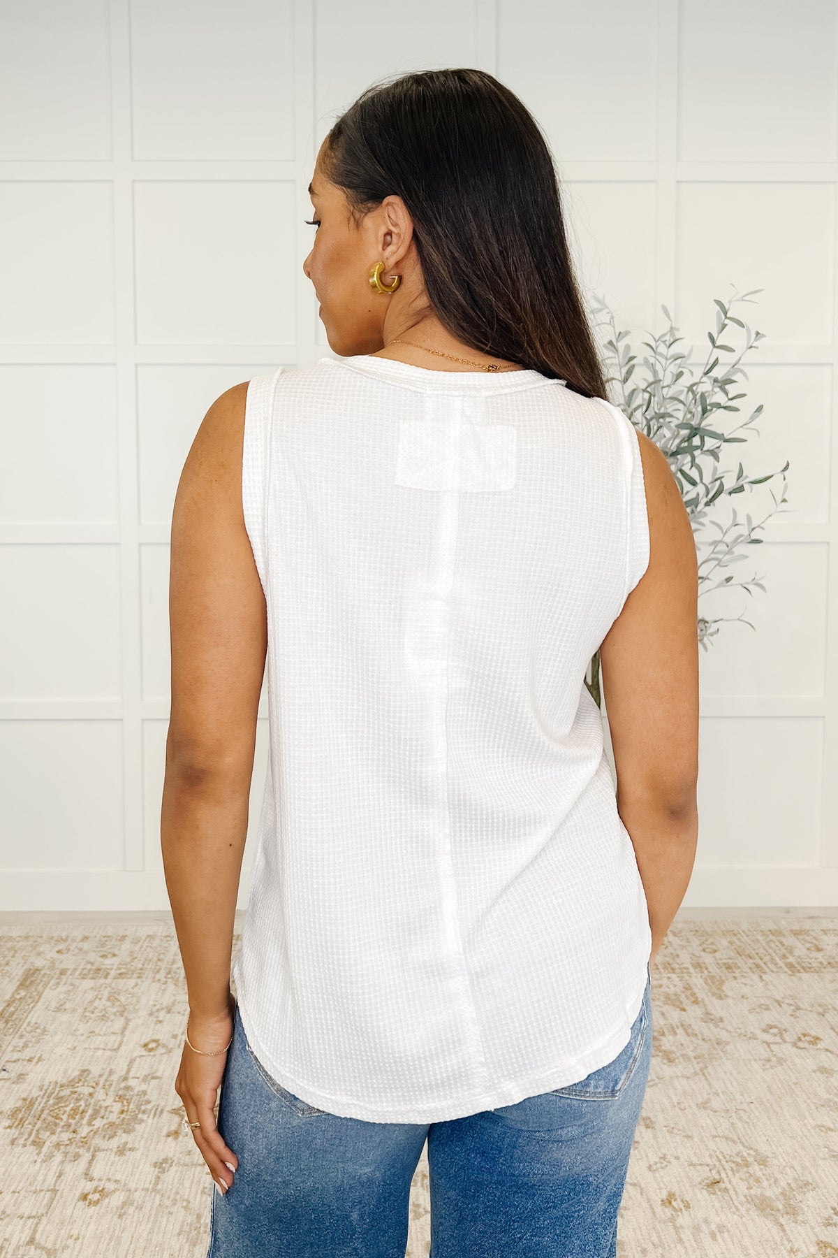 Andree by Unit Thread Theory Round Neck Tank in Ivory Womens