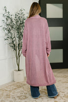 Dear Scarlett Travel Hideaway Open Front Cardigan in Cashmere Rose Womens