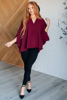 Andree By Unit Universal Philosophy Blouse in Wine Blouses