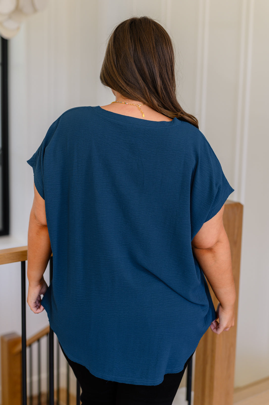 Jodifl Very Much Needed V-Neck Top in Teal Shirts & Tops