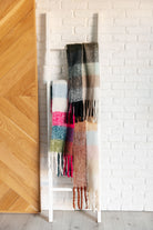 Wanderlust Wrap Oversized Plaid Fringe Scarf in Light Brown Accessories