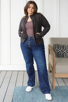 Rae Mode Where Are You Zip Up Jacket in Black Layers