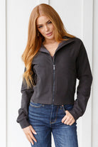 Rae Mode Where Are You Zip Up Jacket in Black Layers