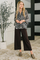 Andree by Unit Work All Day Golden Tread Floral Blouse Tops