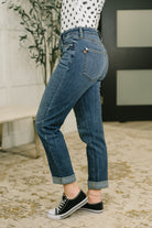 Judy Blue Zoey Mid Rise Billie Boyfriend Jean in Everyday Indigo Womens