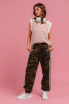 BiBi Side Lines Camouflage Track Pants