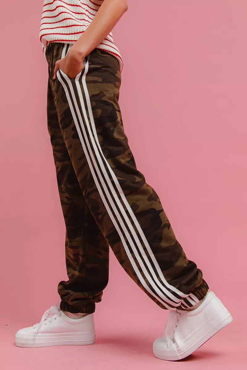 BiBi Side Lines Camouflage Track Pants