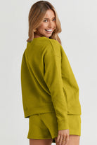 Double Take Quilted Textured Long Sleeve Top and Drawstring Shorts Set in Five Colors Sets