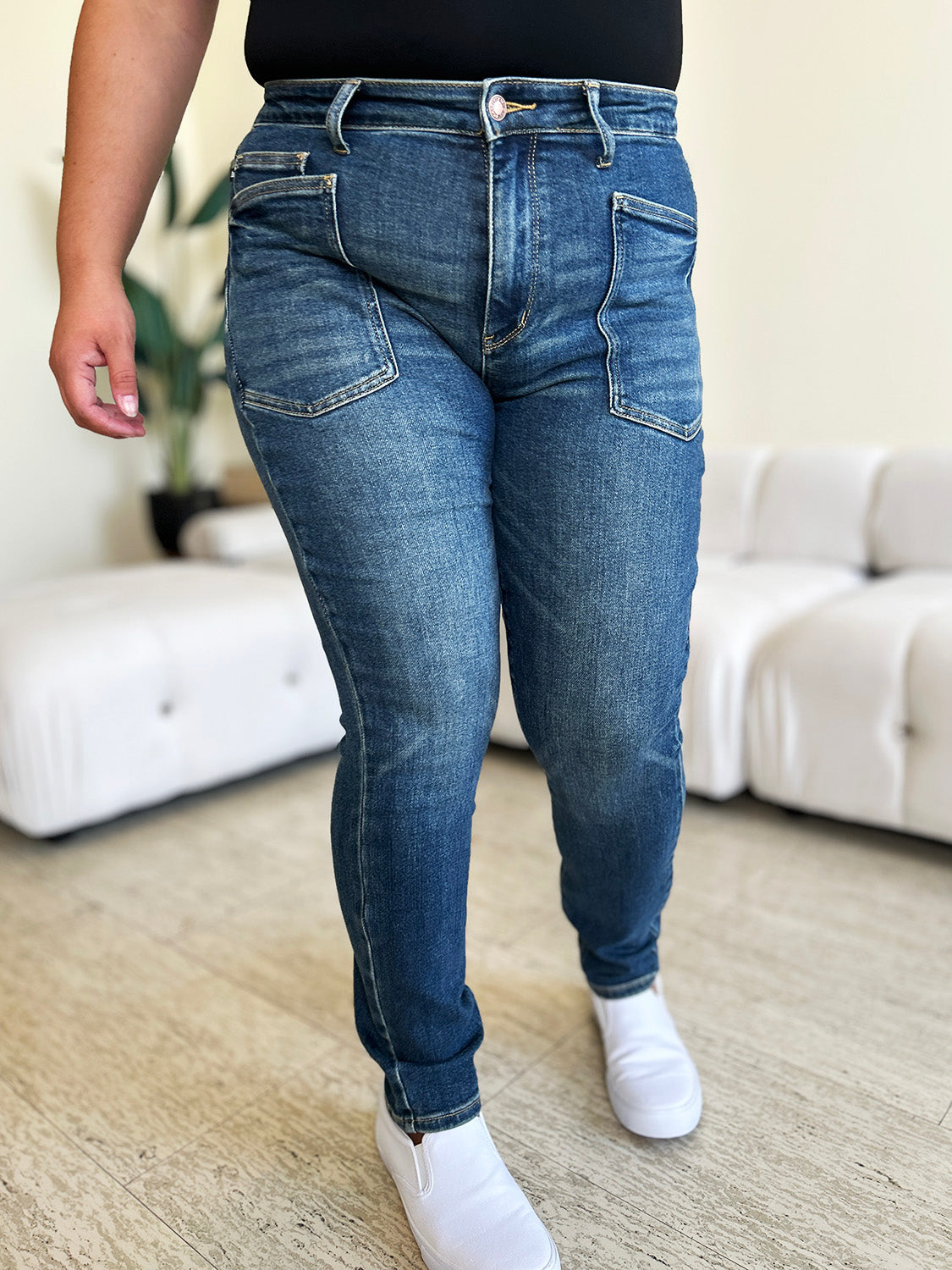 Judy Blue High Waist Skinny Jeans Dark